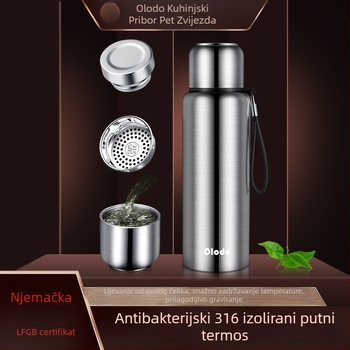Termos od 316 inox čelika za putovanja i boravak na otvorenom, za auto, šalica za čaj
