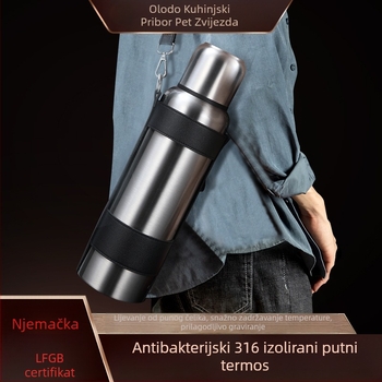Termos od 316 inox čelika za putovanja i boravak na otvorenom, za auto, šalica za čaj