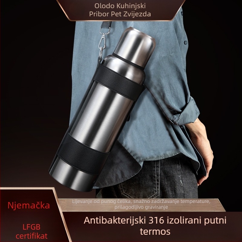 Termos od 316 inox čelika za putovanja i boravak na otvorenom, za auto, šalica za čaj