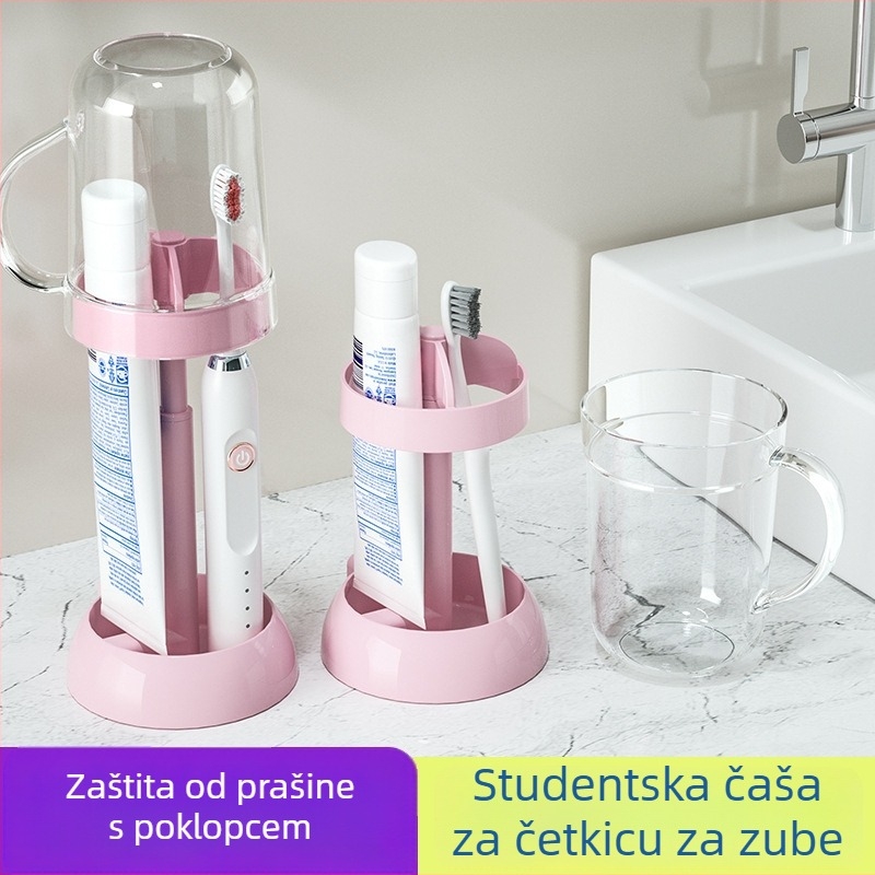 Studentski set držača za četkicu za zube s čašom za ispiranje i pastom