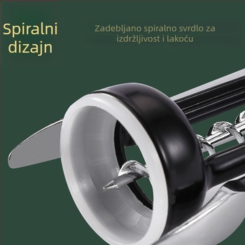 Otvarač za vino od nehrđajućeg čelika i otvarač od cinkovog legura – kućni set za otvaranje vina, šampanjca i piva