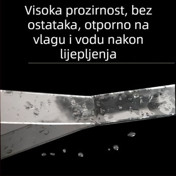 Nano dvostrana traka, vodootporna, prozirno akrilno ljepilo, visoka viskoznost, bez tragova, širina 3 cm, duljina 1-5 m