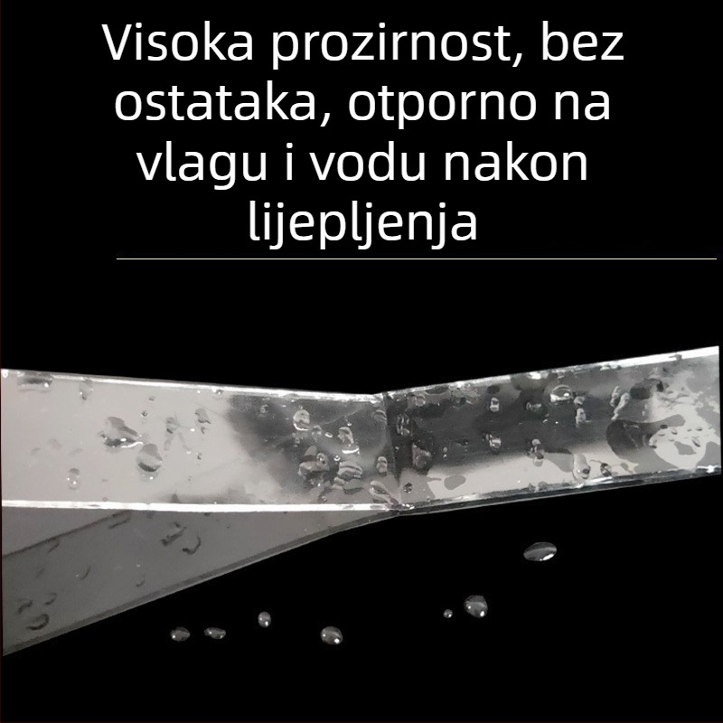 Nano dvostrana traka, vodootporna, prozirno akrilno ljepilo, visoka viskoznost, bez tragova, širina 3 cm, duljina 1-5 m