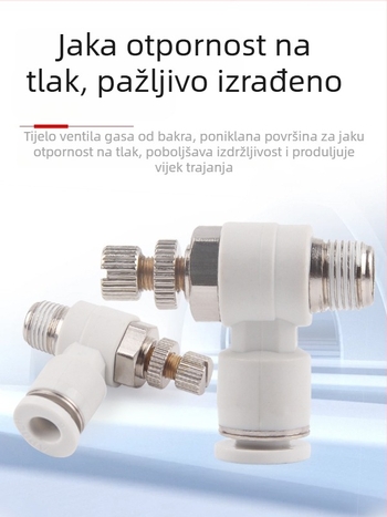 SL8-02 Pneumatsko brzo spojno kućište sa prekidačem, regulator tlaka zraka i regulabilnim protokom za cilindar