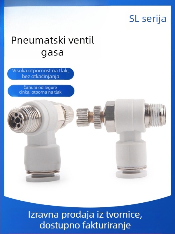 SL8-02 Pneumatsko brzo spojno kućište sa prekidačem, regulator tlaka zraka i regulabilnim protokom za cilindar