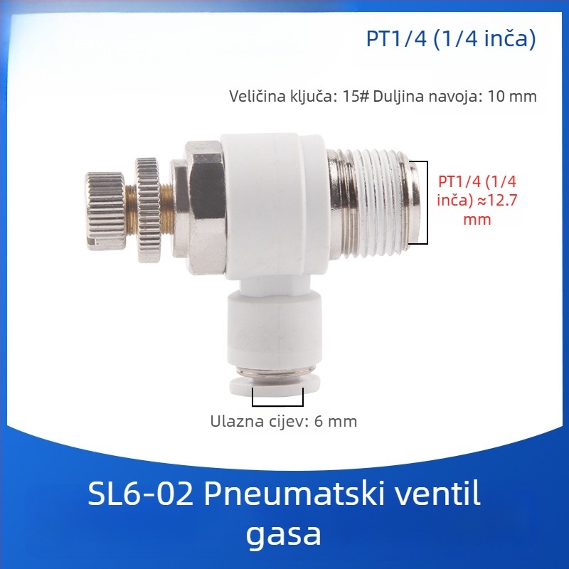 SL8-02 Pneumatsko brzo spojno kućište sa prekidačem, regulator tlaka zraka i regulabilnim protokom za cilindar
