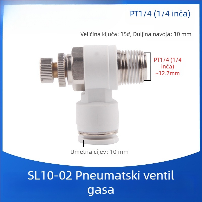 SL8-02 Pneumatsko brzo spojno kućište sa prekidačem, regulator tlaka zraka i regulabilnim protokom za cilindar