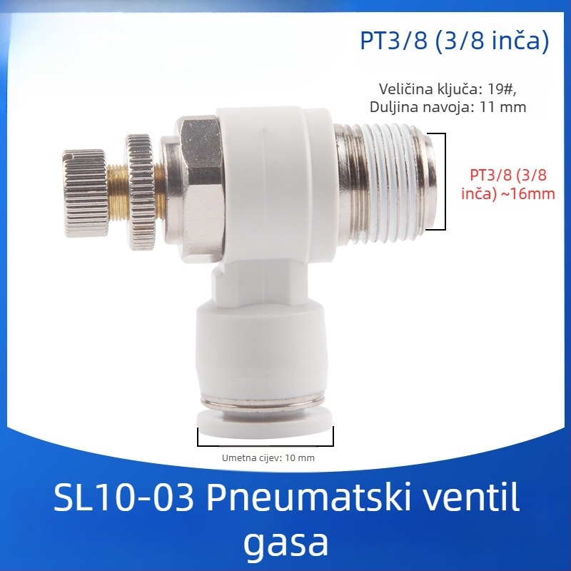SL8-02 Pneumatsko brzo spojno kućište sa prekidačem, regulator tlaka zraka i regulabilnim protokom za cilindar