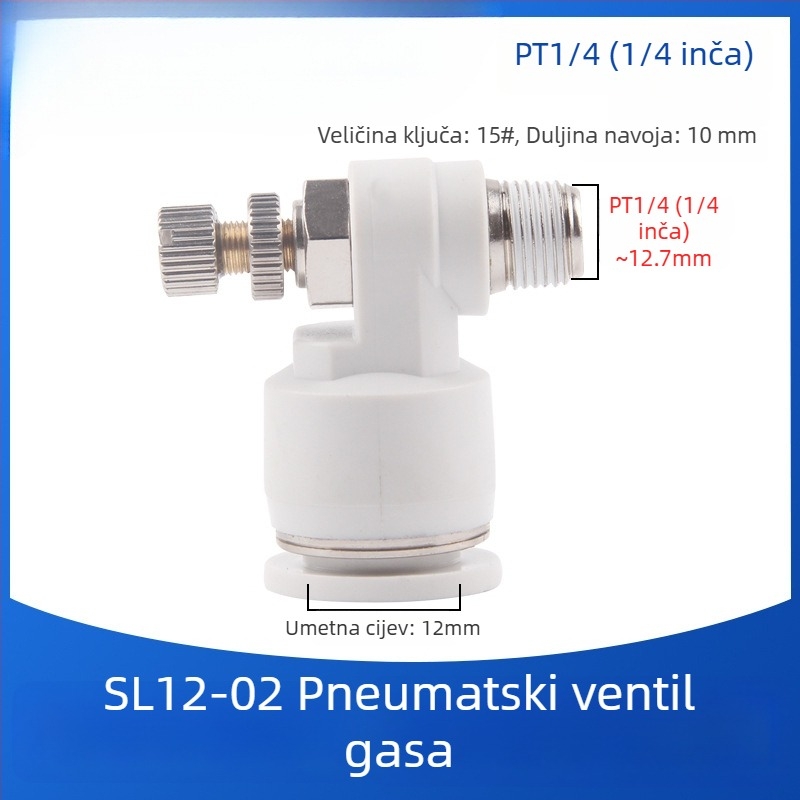 SL8-02 Pneumatsko brzo spojno kućište sa prekidačem, regulator tlaka zraka i regulabilnim protokom za cilindar