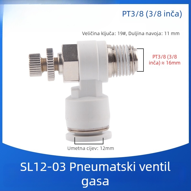 SL8-02 Pneumatsko brzo spojno kućište sa prekidačem, regulator tlaka zraka i regulabilnim protokom za cilindar