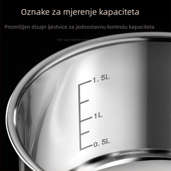 Mala posuda za mlijeko od 304 nehrđajućeg čelika, bez premaza, s čvrstim dnom, pogodna za dječju hranu i kućne juhe