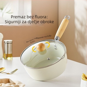 Keramički neprijanjajući lonac za mlijeko za jednu osobu — dječja hrana, instantnu nudle, omlet i juha