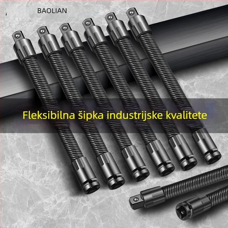 Baolian električni ključ s fleksibilnim osovinama, produžni spoj i universalni fleksibilni adapter 1/2 inča
