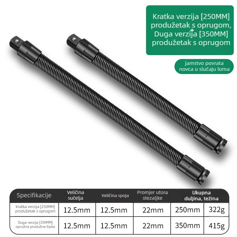 Baolian električni ključ s fleksibilnim osovinama, produžni spoj i universalni fleksibilni adapter 1/2 inča