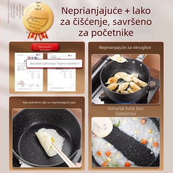 Neprijanjajući Sukiyaki tiganj, lonac za instantnu nudle za jednu porciju, mali lonac za indukcijsku ploču, prehrambena aluminijska legura