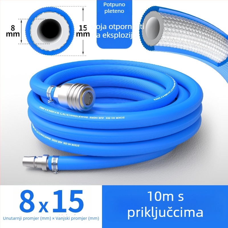 ZCKM Visokotlačna zračna cijev za kompresor s otpornošću na eksploziju, 10 mm za bojanje i auto popravke