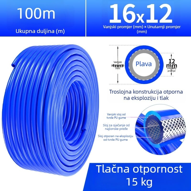 ZCKM Visokotlačna zračna cijev za kompresor s otpornošću na eksploziju, 10 mm za bojanje i auto popravke
