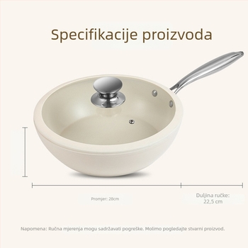 28 cm aluminijski neprimjenjivi tiganj s titan-kristal keramičkim premazom, kompatibilan s indukcijskim pločama