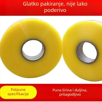 Strojna traka za zatvaranje kutija, širina 4,5–5,5 cm, duljina 1000 m, visoka adhezija, prozirna pakirajuća traka za automatske pakirne strojeve