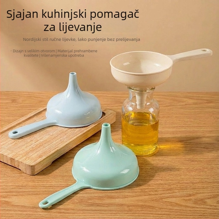 Višenamjenski plastični lijevak za kuhinju – za ulje, sojino umak i vino
