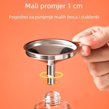 Mini lijevak od nehrđajućeg čelika, mali promjer, za ulje i tekućine u kuhinji