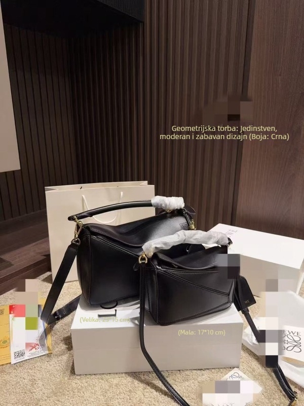 Luojia Puzzle Geometrijska patchwork torbica u obliku jastuka PVC crossbody za žene