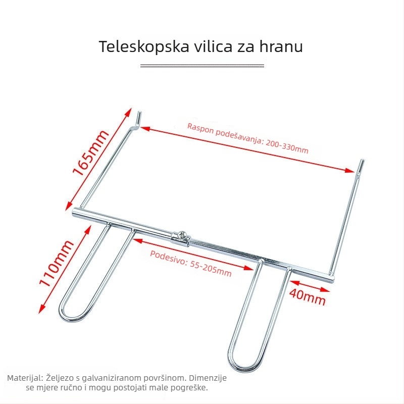 Rotirajući štap za ražnjiće s pilećom vilicom, držač mreže i dodaci za klipse za pečenje