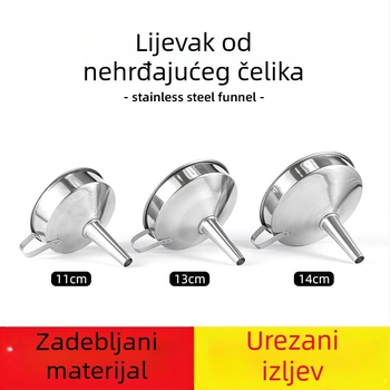 Nerđajući čelični lijevak s filtrnom mrežicom za filtriranje ulja, vode i alkohola