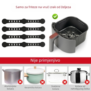 Silikonska magnetska kopča za učvršćivanje papira za pečenje u fritezi s zrakom