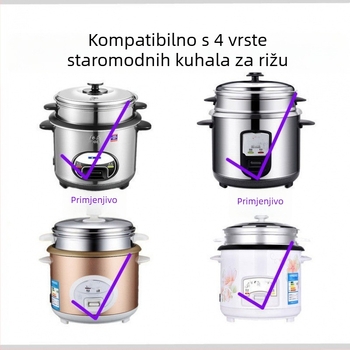 Unutarnja posuda za kuhalo riže s neprijanjajućim premazom, staromodni trokutasti oblik, model 2345, 1,5 L, dodaci