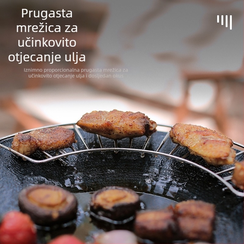 Vanjski stalak od nehrđajućeg čelika za odvod ulja iz posude za pečenje, za kampiranje, prenosni, kopča za fiksiranje, polukružni termoizolacijski stalak