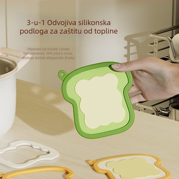 Silikonska termički otporna podmetača za čaše, tanjure i lonce – kvadratni, vrhunskog kvaliteta