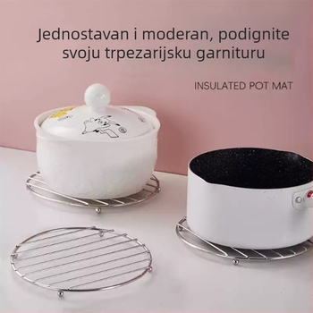Nehrđajući čelični toplotno izolacijski podmetač za posude i lonce, protiv opeklina, protuklizni, debeli, podloga za šalice i zdjele