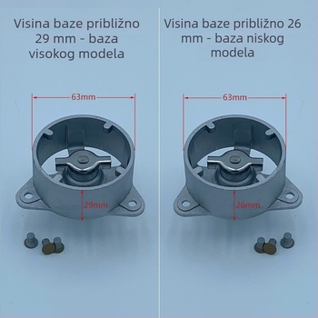 Održavanje dijelova za pekarski uređaj: baza unutarnje posude i baza miješanja bubnja