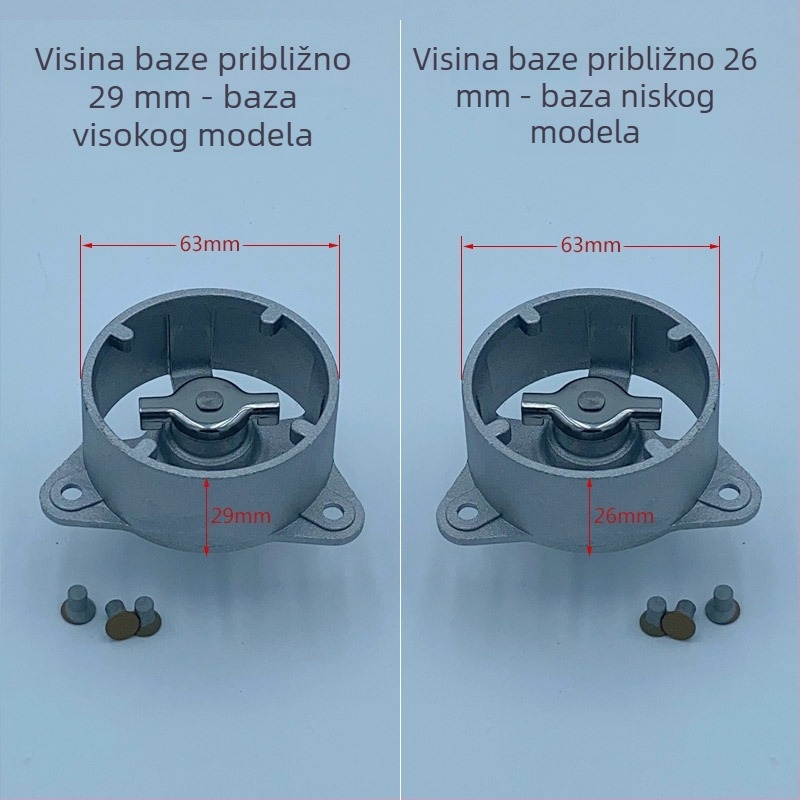 Održavanje dijelova za pekarski uređaj: baza unutarnje posude i baza miješanja bubnja