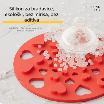 Silikonska podloga za toplinsku izolaciju, okrugla podloga za stol, za tanjure, zdjelice, šalice i posude