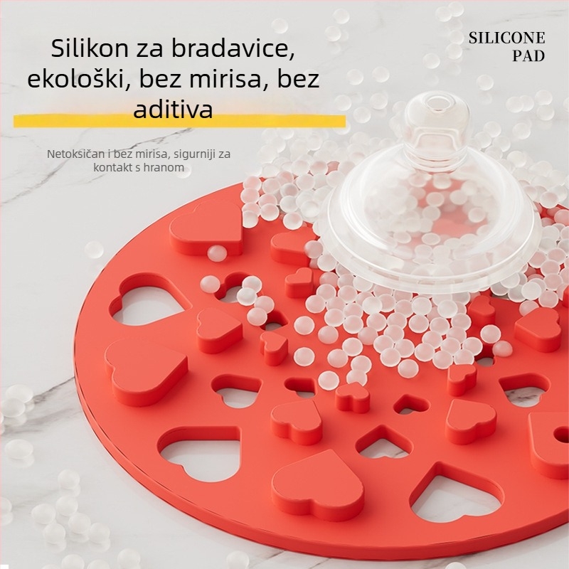 Silikonska podloga za toplinsku izolaciju, okrugla podloga za stol, za tanjure, zdjelice, šalice i posude
