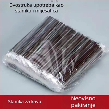 Jednokratna mješalica za kavu s tri otvora, individualno pakirana, od PP materijala.