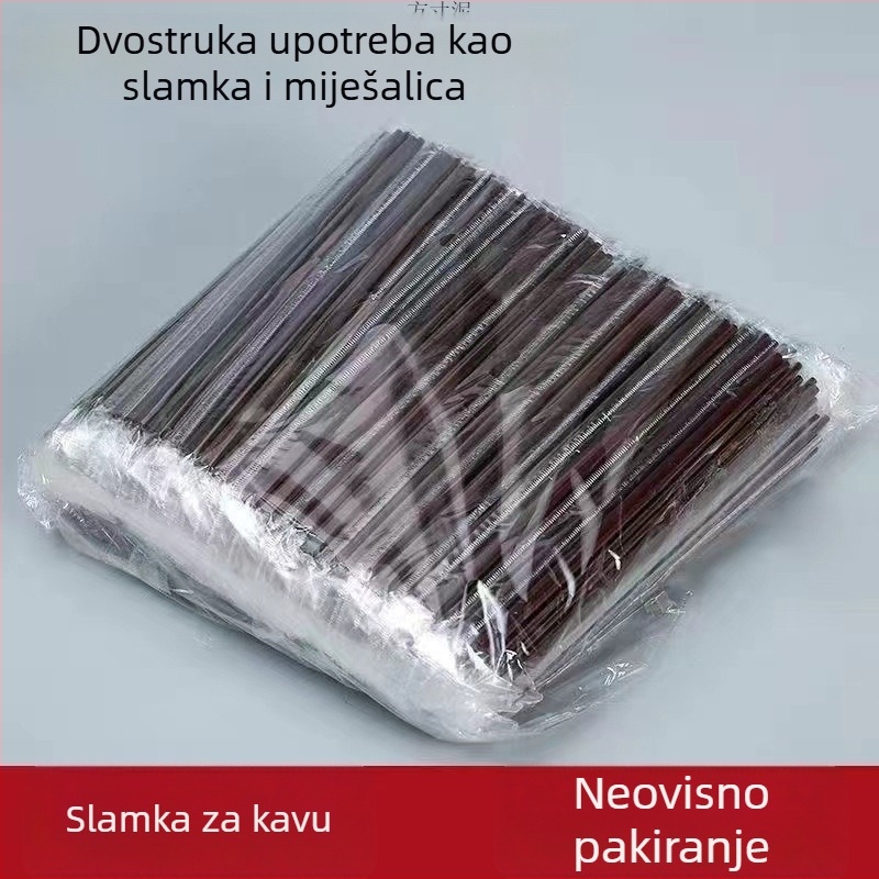 Jednokratna mješalica za kavu s tri otvora, individualno pakirana, od PP materijala.