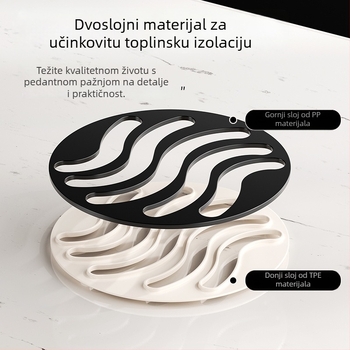 Silikonska kuhinjska podloga za toplinsku izolaciju, podmetač za tanjure, šalice i posude, protiv opeklina, protuklizna, kućna upotreba