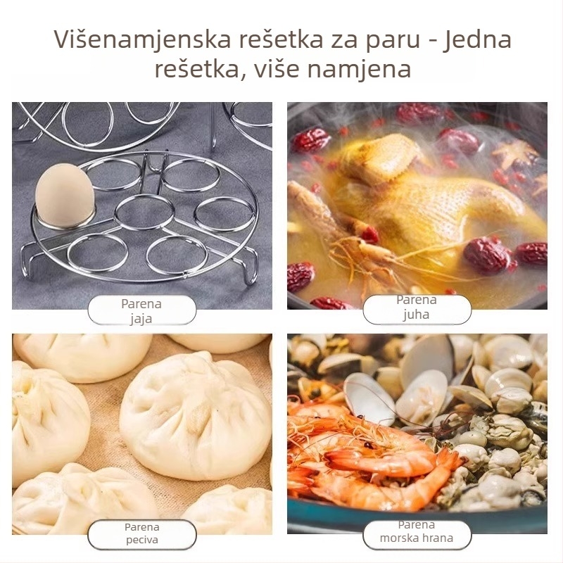 Nehrđajući čelični stalak za paru, ojačana konstrukcija, višenamjenski kućni stalak za paru s podesivom visinom, izolirana mreža za jaja i rižu