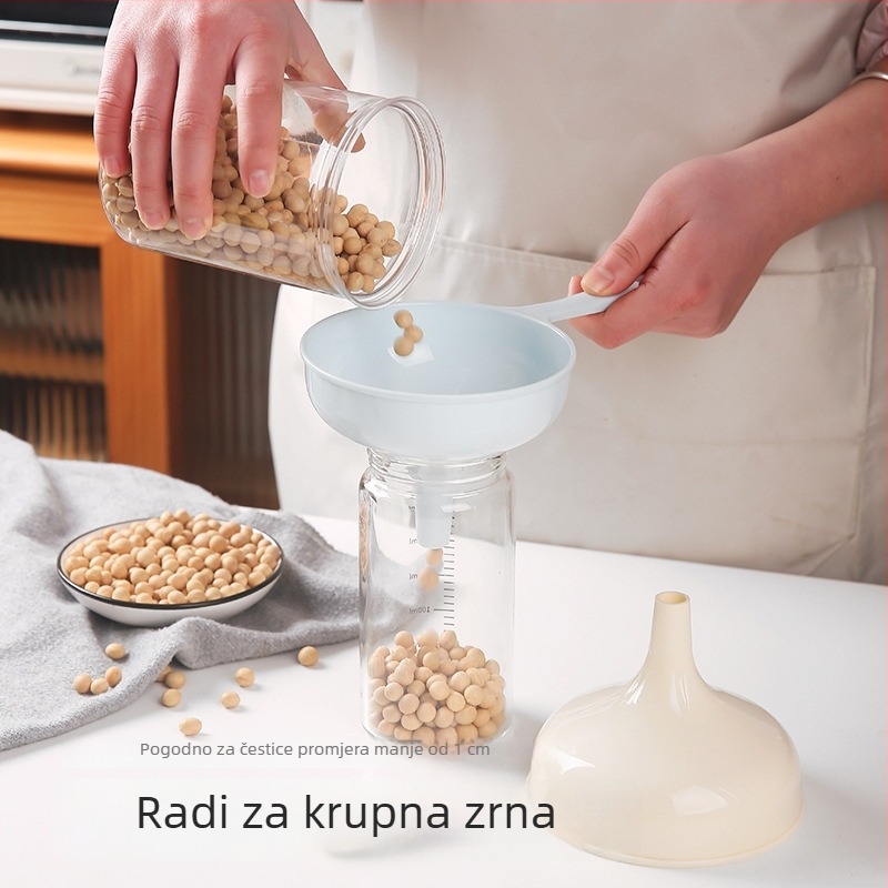 Kuhinjski lijevak s ručkom, otporan plastični lijevak za ulje i vino, velikog promjera, alat za doziranje tekućina
