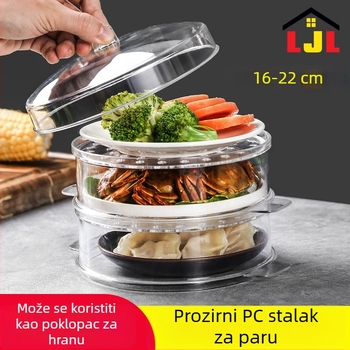 Prozirni PC pladanj za paru za kućnu upotrebu — mali parni koš za peciva i dim sum, pogodan za čajne kuhinje i komercijalne parne uređaje