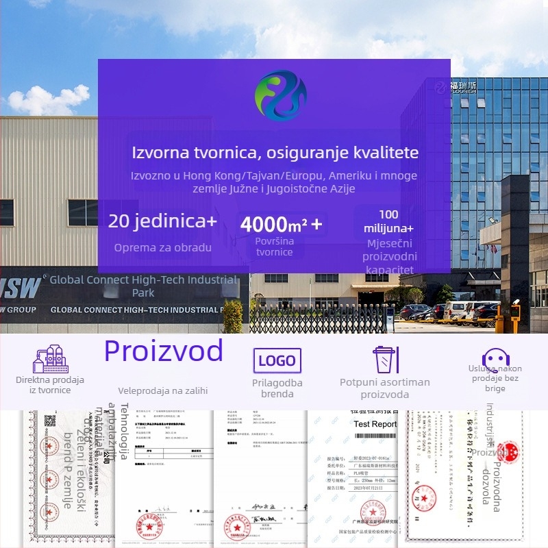 PLA za hranu, biološki razgradiva, jednokratna miješalna štapić i tanka slamčica s tri otvora za tople napitke (čaj s mlijekom, kava), mala veličina