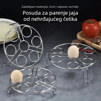Stalak za parenje jaja od 304 nehrđajućeg čelika, trokutasti dizajn, višenamjenski kuhinjski stalak s debelom izolacijom
