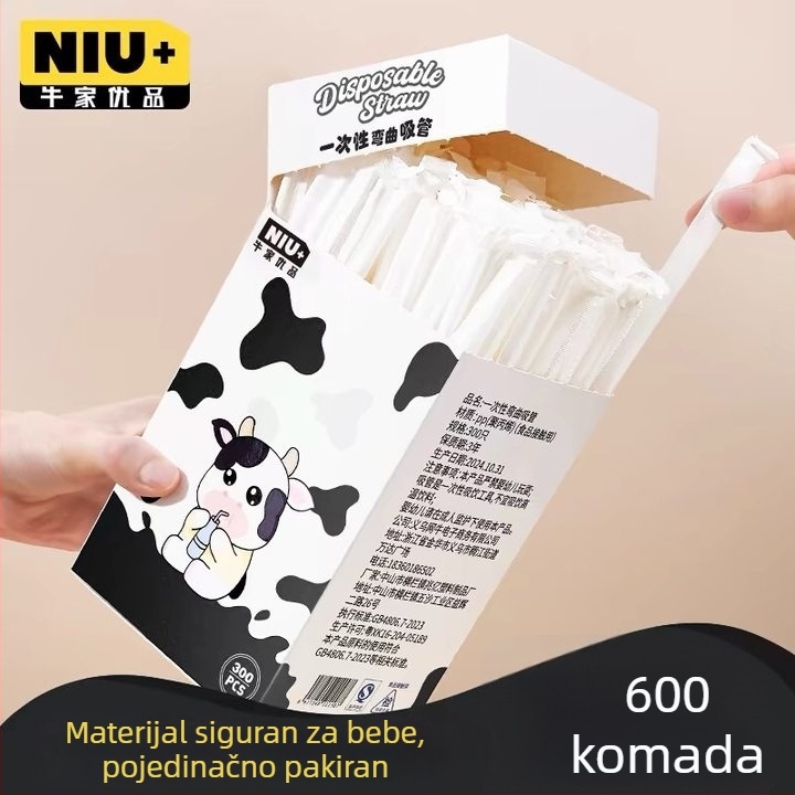 Jednokratne slamke u zasebnom pakiranju namijenjene djeci, bebama i trudnicama, debeli izvlačni dizajn za čaj i kavu