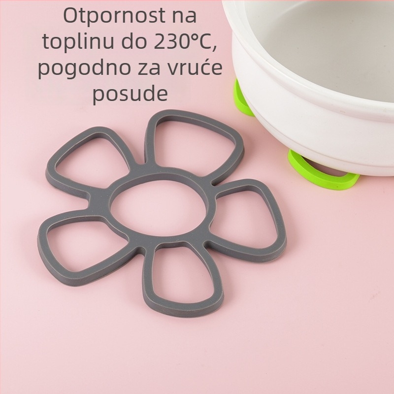 Silikonski podmetač za stol, kvalitete hrane, otporan na visoke temperature, debeli podmetač za lonce i šalice, toplinska izolacijska podloga za stol