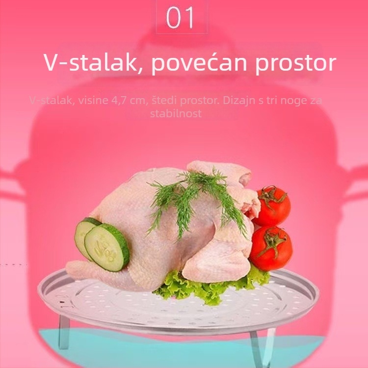 Višenamjenski kružni stalak za paru od nehrđajućeg čelika, posuda za paru