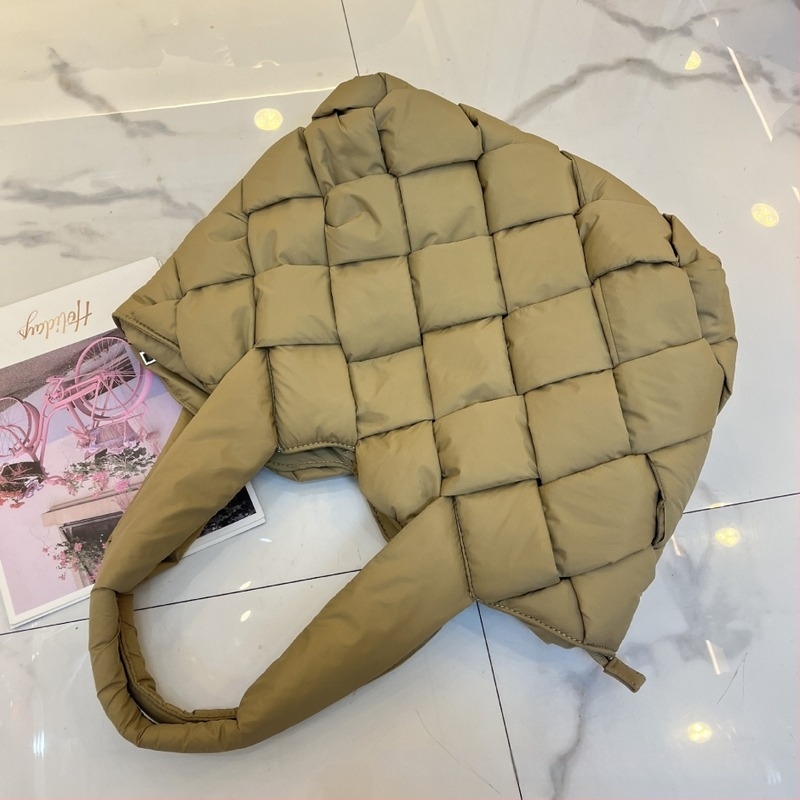 Pletene torbice od pamuka s kariranim uzorkom, žena torba velike kapacitete, casual torba za ručno nošenje ili preko ramena, jesen-zima novi model