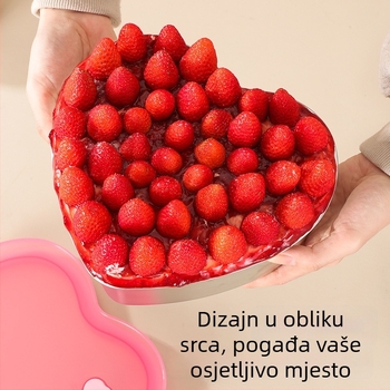 Srcolika posuda od 304 nehrđajućeg čelika s poklopcem – zapečaćeni spremnik za čuvanje svježine u hladnjaku, za voće, povrće i ribu